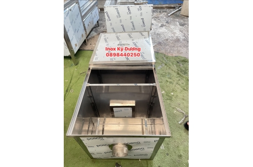 BẪY LỌC MỠ INOX 304 KÍCH THƯỚC LỚN THIẾT KẾ 3 NGĂN, LỌC MỠ HIỆU QUẢ, DỄ VỆ SINH CHO NHÀ HÀNG QUÁN ĂN