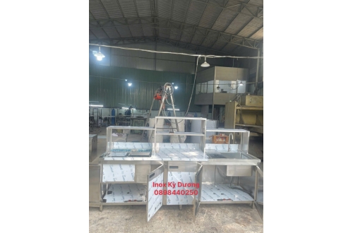 QUẦY PHA CHẾ TRÀ SỮA INOX 304 