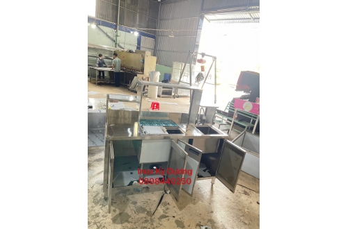 QUẦY PHA CHẾ INOX CÓ THÙNG ĐÁ GIỮ NHIỆT
