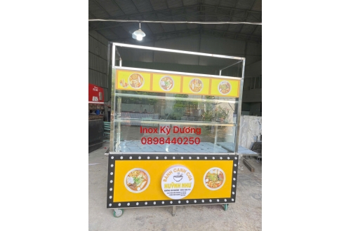TỦ INOX 304 BÁN BÁNH MÌ, HEO QUAY, BÁNH CANH