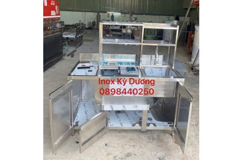 QUẦY PHA CHẾ INOX KỲ DƯƠNG DÀI MỘT MÉT TƯ